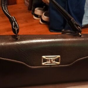 Elegant Brown Leather Handbag NWOT
